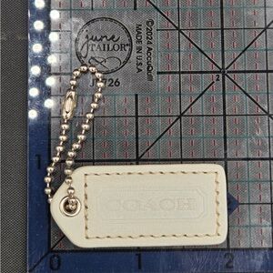 Coach Off-White Leather Bag Tag
